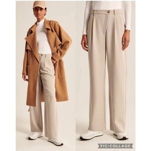Abercrombie & Fitch tailored relaxed straight leg pants